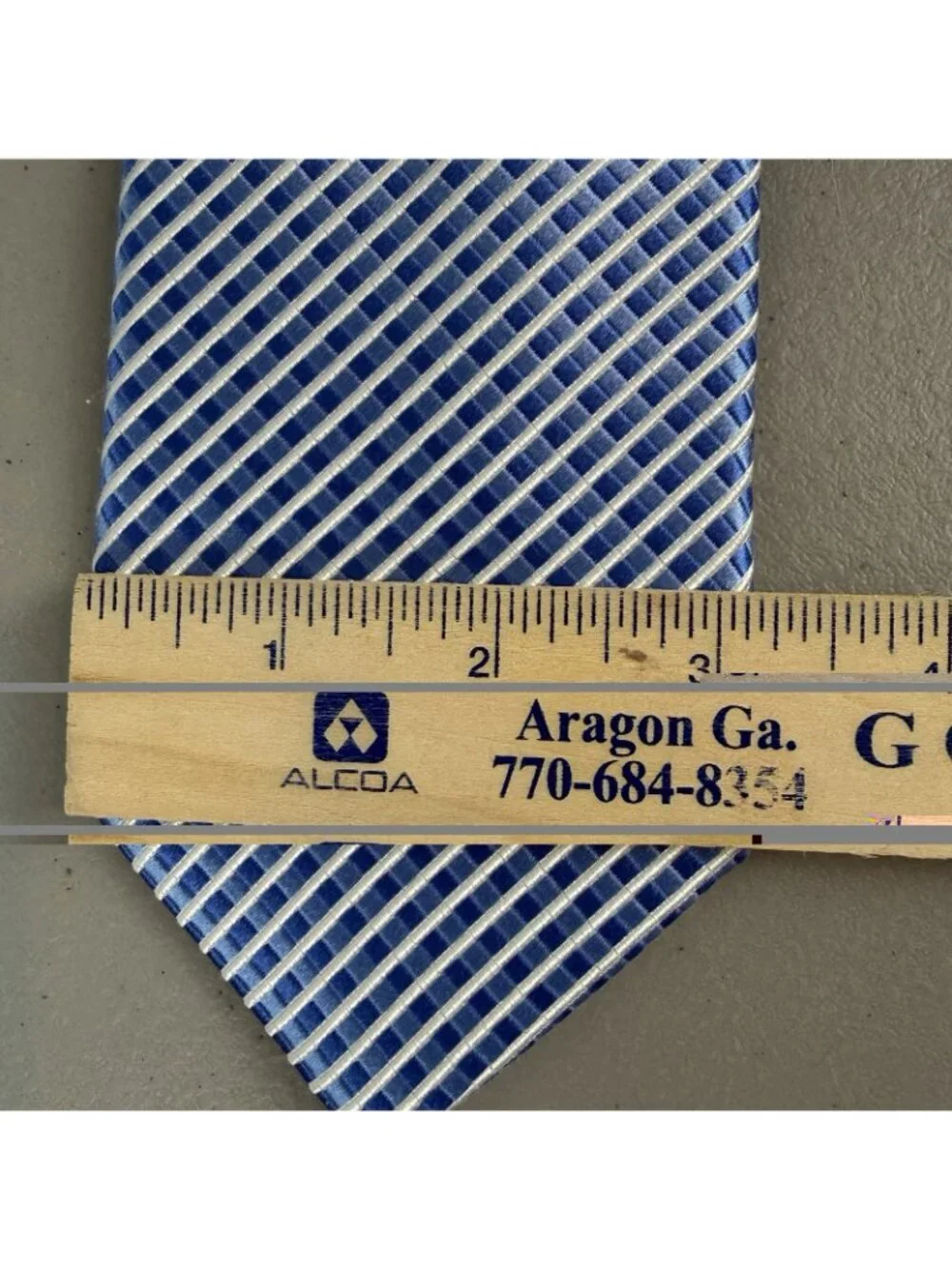 Donald J Trump Mens Necktie Light Blue & White Check Classic